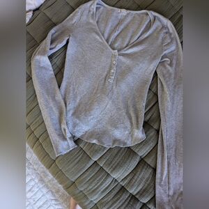 Free People Intimately Grey Henley Size XS